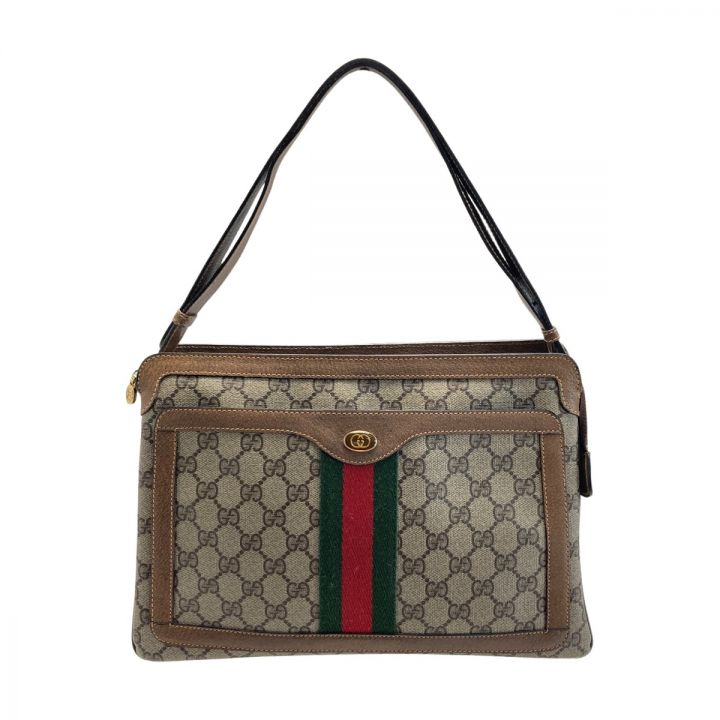 GUCCI グッチ オールドグッチ シェリーライン ショルダーバッグ 010.378 ブラウン 2WAY ハンドバッグ ｜中古｜なんでもリサイクルビッグバン