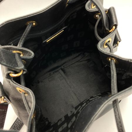  Yves Saint Laurent イブサンローラン 巾着 2WAYバッグ ショルダーバッグ ハンドバッグ ブラック レザー ヴィンテージ