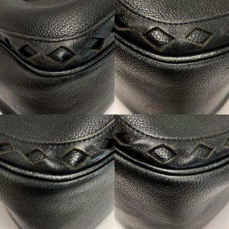  Yves Saint Laurent イブサンローラン 巾着 2WAYバッグ ショルダーバッグ ハンドバッグ ブラック レザー ヴィンテージ