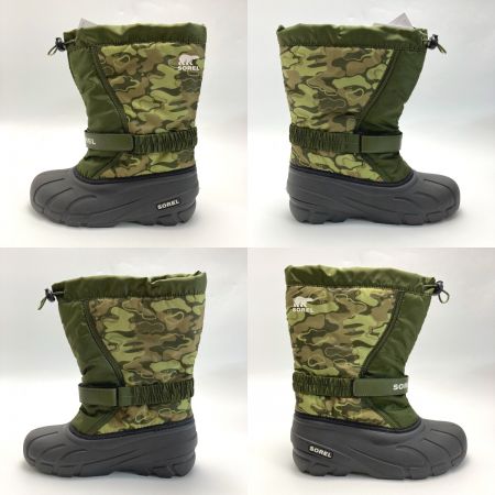  SOREL ソレル ユースフルーリー プリント ブーツ NY5195-356 オリーブ SIZE 24cm キッズ ジュニア