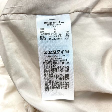  Niko and･･･ ニコアンド ジャケット アライドモンスターBZ サイズ  L レディース NKN36749AD アイボリー