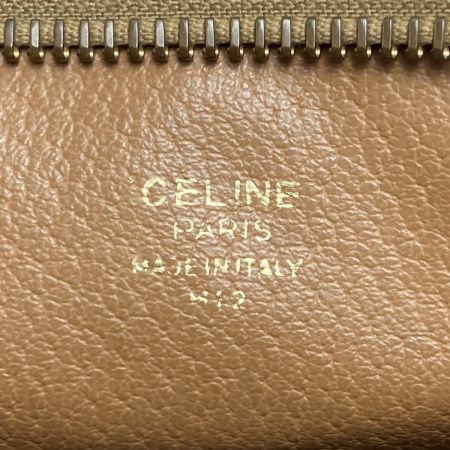  CELINE セリーヌ マカダム柄 クラッチバッグ ブラウン PVC×レザー セカンドバッグ