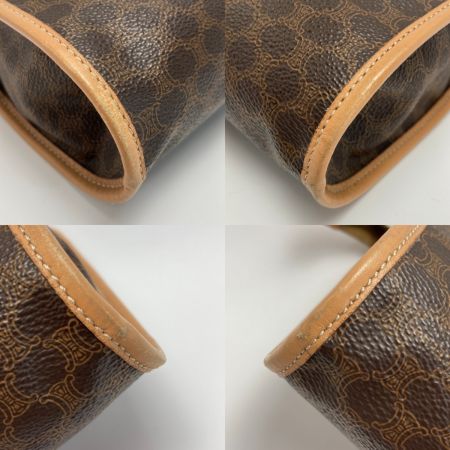  CELINE セリーヌ マカダム柄 クラッチバッグ ブラウン PVC×レザー セカンドバッグ