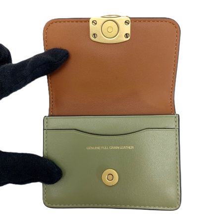  COACH コーチ 財布 ケース カードケース CH825 オリーブ レディース ゴールド金具