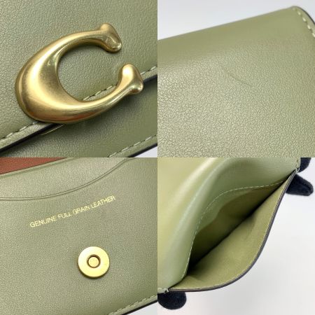 COACH コーチ 財布 ケース カードケース CH825 オリーブ レディース ゴールド金具
