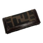 FENDI フェンディ ズッキーノ 三つ折り 6連キーケース 8AP002 ベージュ