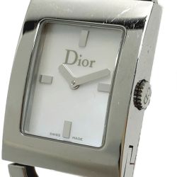 ☆☆ Christian Dior クリスチャンディオール ステンレススチール ホワイト D78-109 クォーツ レディース 腕時計 Cランク