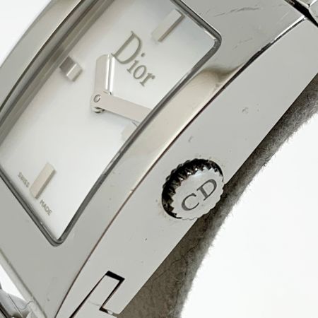  Christian Dior クリスチャンディオール ステンレススチール ホワイト D78-109 クォーツ レディース 腕時計