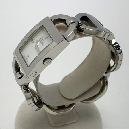  Christian Dior クリスチャンディオール ステンレススチール ホワイト D78-109 クォーツ レディース 腕時計