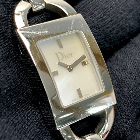  Christian Dior クリスチャンディオール ステンレススチール ホワイト D78-109 クォーツ レディース 腕時計