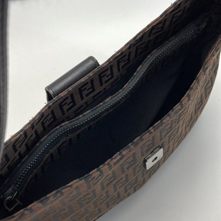 FENDI フェンディ ズッキーノ ショルダーバッグ 8BR036 ダークブラウン ワンショルダー  キャンバス×レザー｜中古｜なんでもリサイクルビッグバン