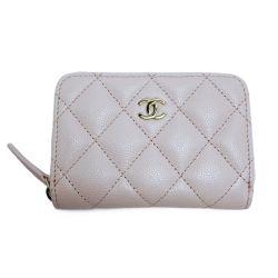 ☆☆ CHANEL シャネル マトラッセ キャビアスキン コインケース  AP0216 ピンク 財布 ゴールド金具 Bランク