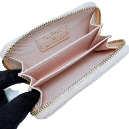 CHANEL シャネル マトラッセ キャビアスキン コインケース  AP0216 ピンク 財布 ゴールド金具