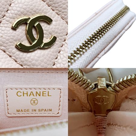  CHANEL シャネル マトラッセ キャビアスキン コインケース  AP0216 ピンク 財布 ゴールド金具