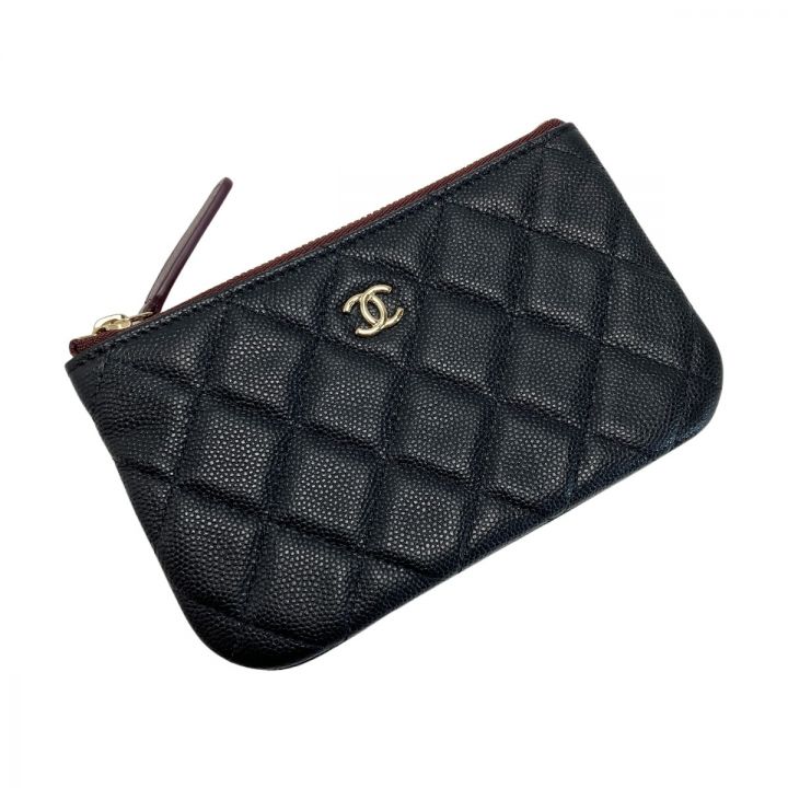 CHANEL シャネル マトラッセ クラシック ミニポーチ A82365 ブラック キャビアスキン  ギャランティカード有｜中古｜なんでもリサイクルビッグバン