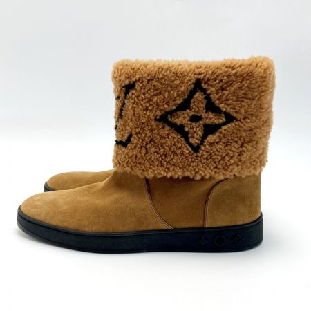  LOUIS VUITTON ルイヴィトン スノードロップ・ライン FA0270 ブラウン ムートンブーツ SIZE40 スエード 布袋有