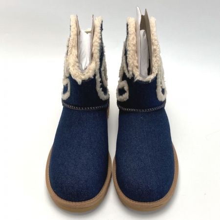  UGG×TELFAR ロゴ ミニ ブーツ ムートンブーツ デニム 1152550 ネイビー SIZE 26cm