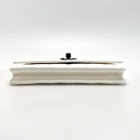  CHANEL シャネル マトラッセ トレンディCC チェーンウォレット 80982 ホワイト×ブラック ラムスキン ショルダーバッグ