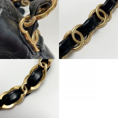  CHANEL シャネル マトラッセ ホーボーバッグ ラムスキン ブラック ショルダーバッグ ココマーク
