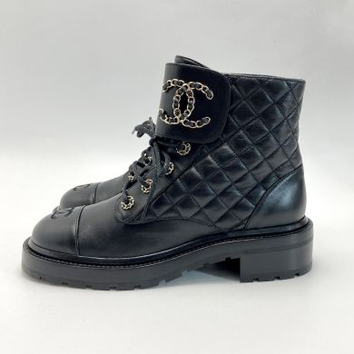 CHANEL シャネル ココマーク マトラッセ レースアップ ショート