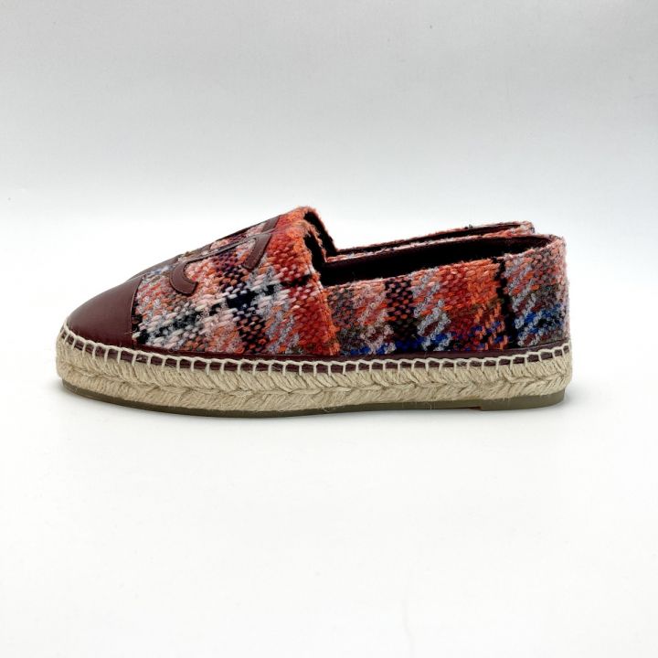 CHANEL シャネル ココマーク ツイード エスパドリーユ G29762 マルチ  
