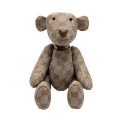 ☆☆ GUCCI グッチ GGキャンバス テディベア 7077722 ベージュ系 ぬいぐるみ くま Bランク
