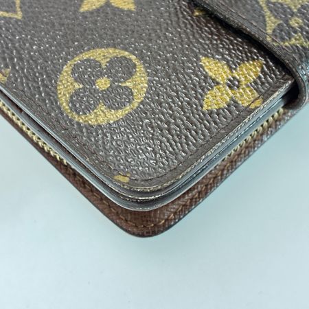 LOUIS VUITTON ルイヴィトン モノグラム コンパクトジップ M61667 ブラウン 2つ折り財布