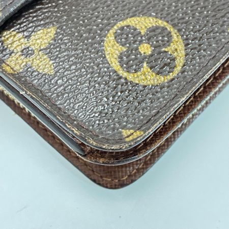 LOUIS VUITTON ルイヴィトン モノグラム コンパクトジップ M61667 ブラウン 2つ折り財布
