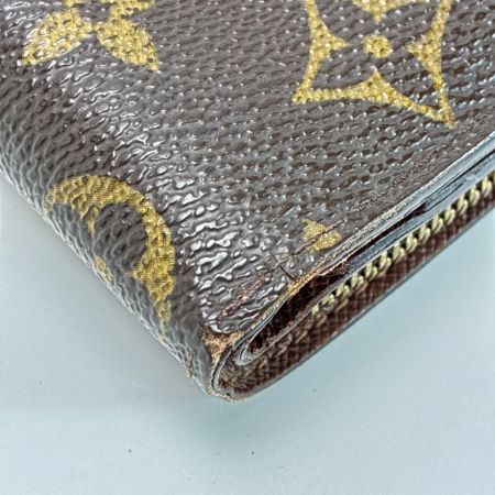 LOUIS VUITTON ルイヴィトン モノグラム コンパクトジップ M61667 ブラウン 2つ折り財布