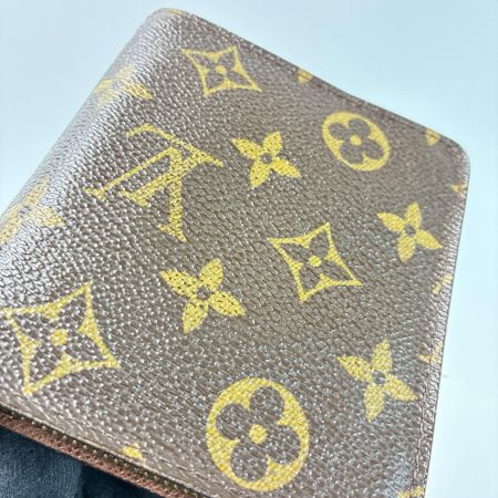 LOUIS VUITTON ルイヴィトン モノグラム コンパクトジップ M61667 ブラウン 2つ折り財布