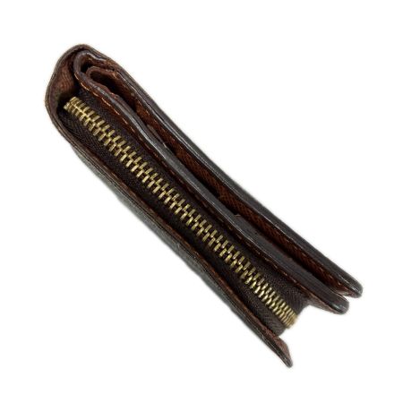 LOUIS VUITTON ルイヴィトン モノグラム コンパクトジップ M61667 ブラウン 2つ折り財布