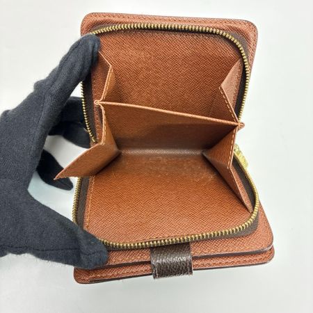 LOUIS VUITTON ルイヴィトン モノグラム コンパクトジップ M61667 ブラウン 2つ折り財布