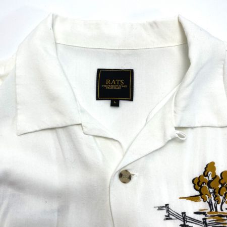  RATS シャツ サイズ L メンズ ROOSTER SHIRTS L/S ホワイト