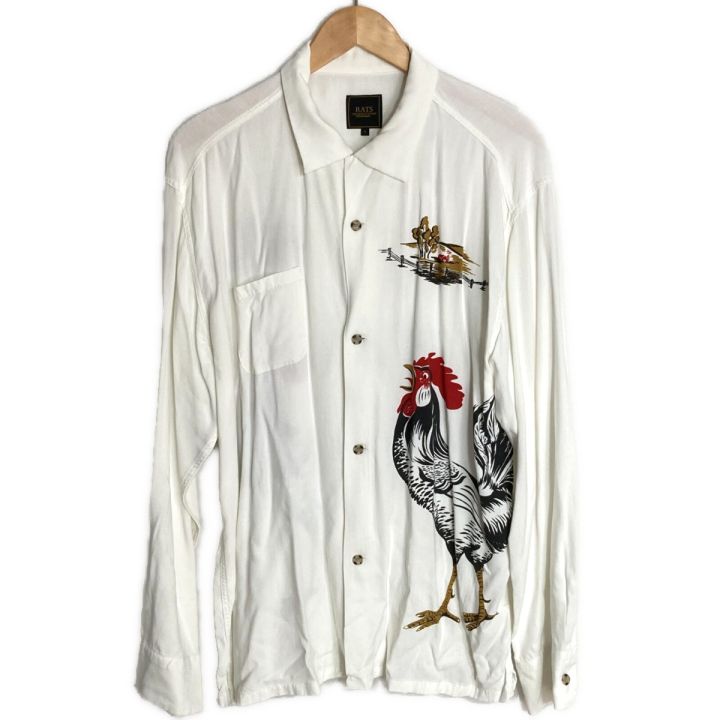 RATS シャツ サイズ L メンズ ROOSTER SHIRTS L/S ホワイト RATS シャツ サイズ L メンズ ROOSTER SHIRTS L/S ホワイト - 中古