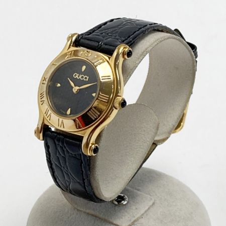  GUCCI グッチ GP 6500L ブラック文字盤 クォーツ レディース 腕時計