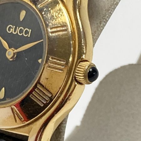  GUCCI グッチ GP 6500L ブラック文字盤 クォーツ レディース 腕時計
