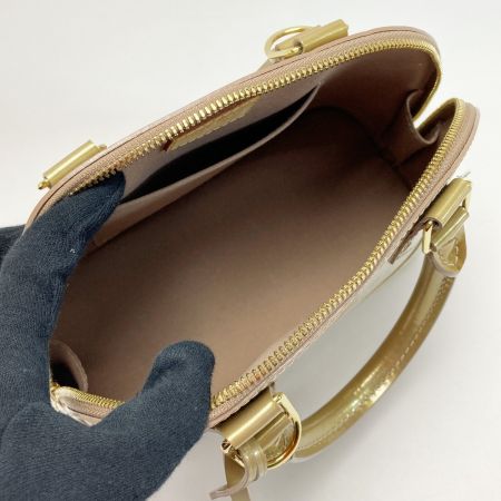  LOUIS VUITTON ルイヴィトン ヴェルニ アルマBB ハンドバッグ M91752 ベージュプードル ショルダーバッグ 2WAY 布袋有