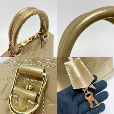  LOUIS VUITTON ルイヴィトン ヴェルニ アルマBB ハンドバッグ M91752 ベージュプードル ショルダーバッグ 2WAY 布袋有