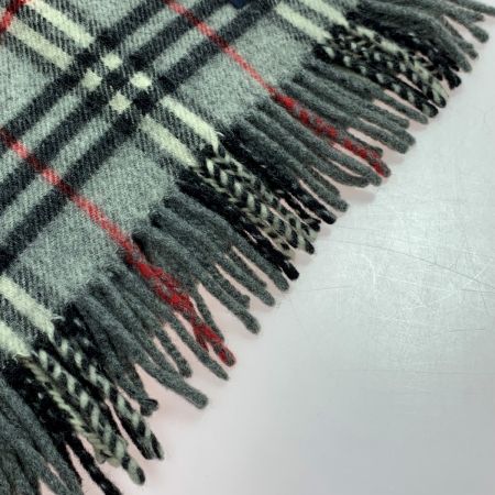  BURBERRY LONDON バーバリーロンドン チェック ウール グレー マフラー 