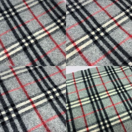 BURBERRY LONDON バーバリーロンドン チェック ウール グレー マフラー 