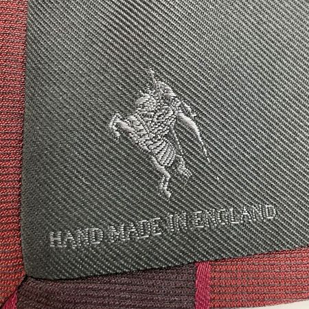  BURBERRY バーバリー ストライプ ネクタイ ブラック×レッド シルク100％