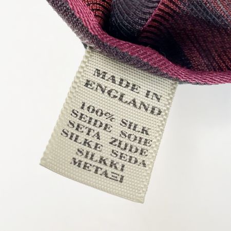  BURBERRY バーバリー ストライプ ネクタイ ブラック×レッド シルク100％