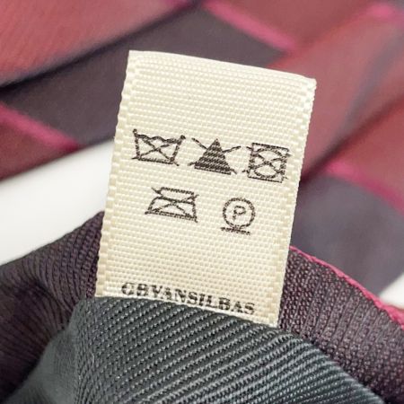  BURBERRY バーバリー ストライプ ネクタイ ブラック×レッド シルク100％