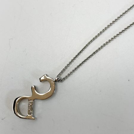  Christian Dior クリスチャンディオール CDロゴ ヴィンテージ シルバー ネックレス レディース