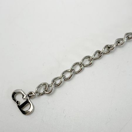  Christian Dior クリスチャンディオール CDロゴ ヴィンテージ シルバー ネックレス レディース