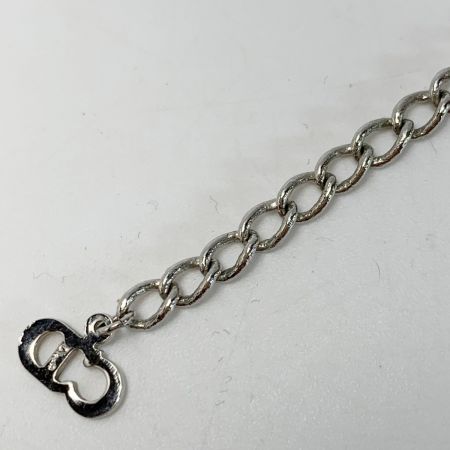  Christian Dior クリスチャンディオール CDロゴ ヴィンテージ シルバー ネックレス レディース