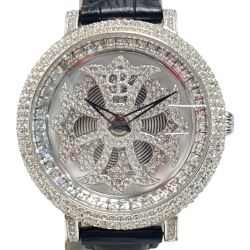 ☆☆ BRILLAMICO スワロフスキー ホワイト 回転式 クォーツ メンズ 腕時計 Cランク