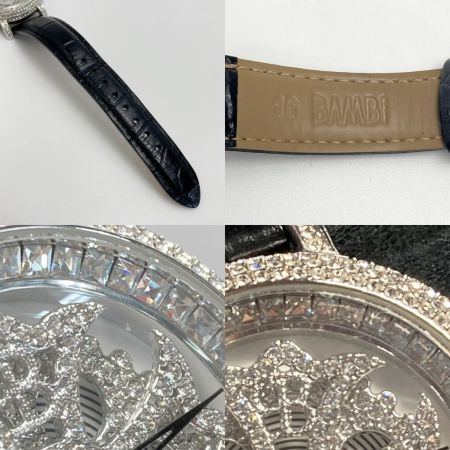  BRILLAMICO スワロフスキー ホワイト 回転式 クォーツ メンズ 腕時計