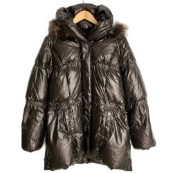 ☆☆ balmain バルマン ダウンジャケット A1233D-75C ブラウン サイズ L レディース Bランク