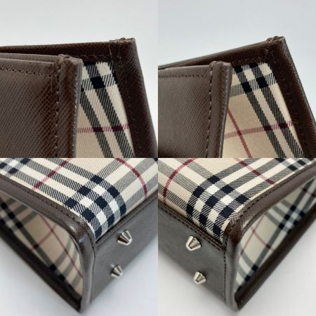  BURBERRY バーバリー ノバチェック ハンドバッグ ベージュ×ブラウン キャンバス/レザー